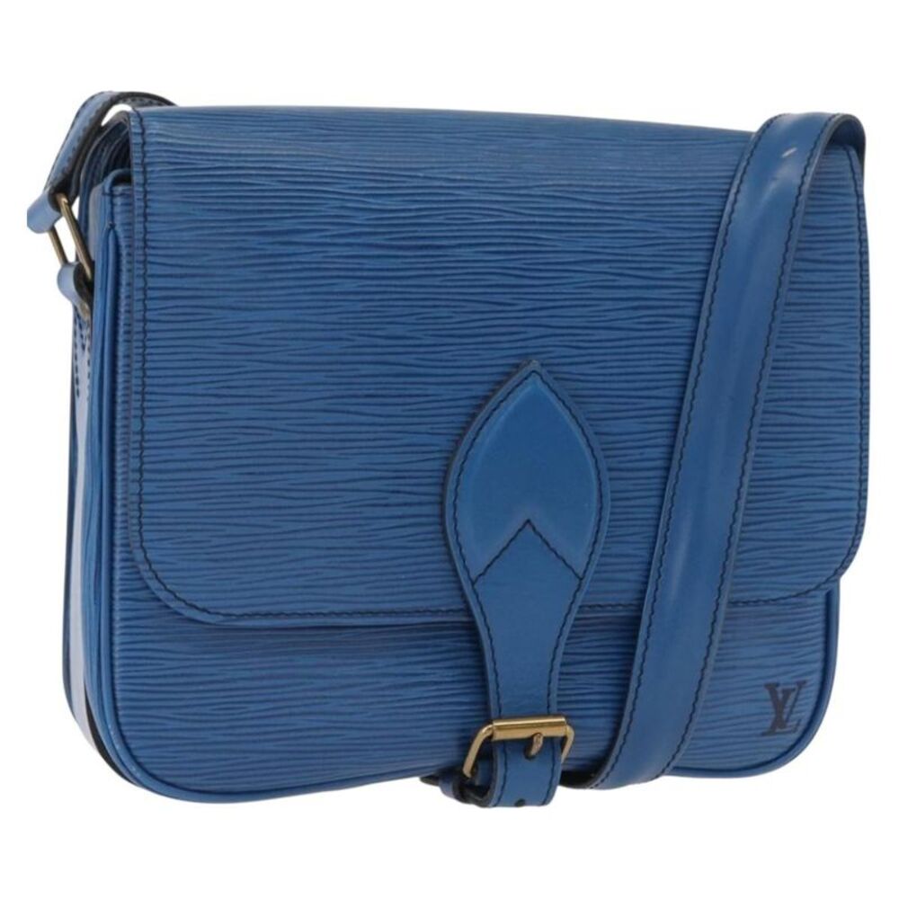 Louis Vuitton Cartouchiere Epi Leather Blue Leather Shoulder Bag Bag